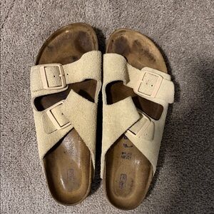 Birkenstock Light Tan Suede Sandals